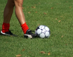 Fußballer mit roten Socken 2
